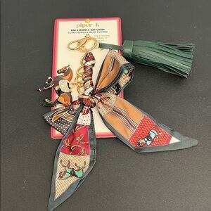 Piper K | Equestrian Motif Bag Charm Hand Painted Horse 🐎 & Tassel